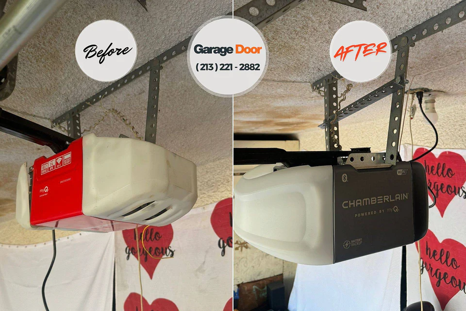 Before and after: garage door repair Sans Souci, SC